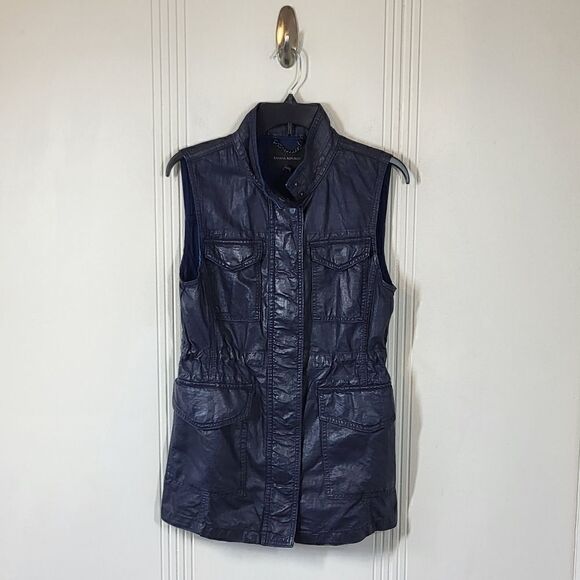 Banana Republic Women's Denim Like Long Vest - Picture 5 of 6